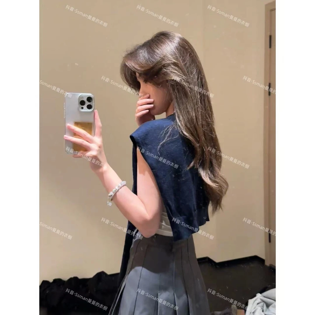 Ssman【晚夜秋风 针织披肩】时尚小众设计感早秋季百搭新款穿搭