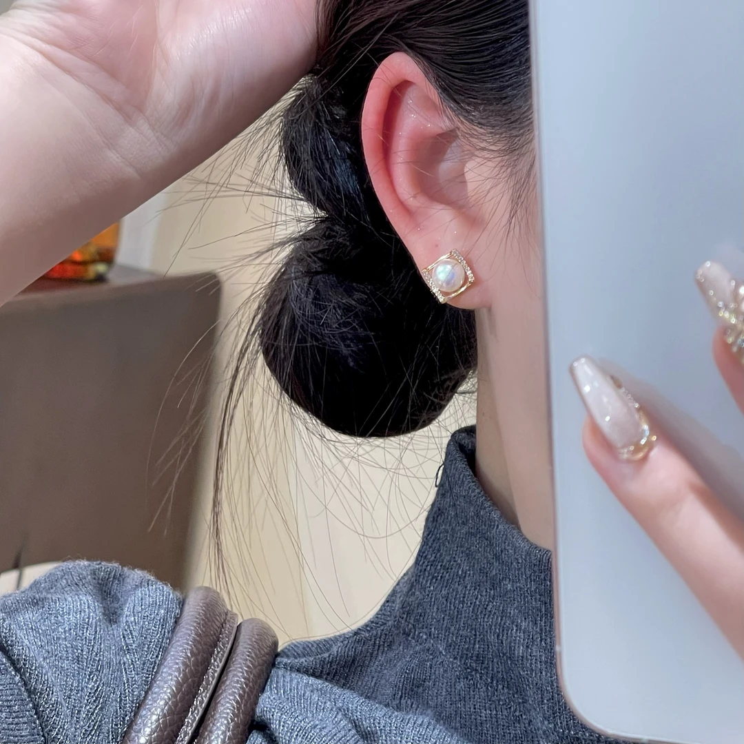 【沁汝饰品】精致气质【特】C8珠珠简约耳钉轻奢高级感质感百搭小
