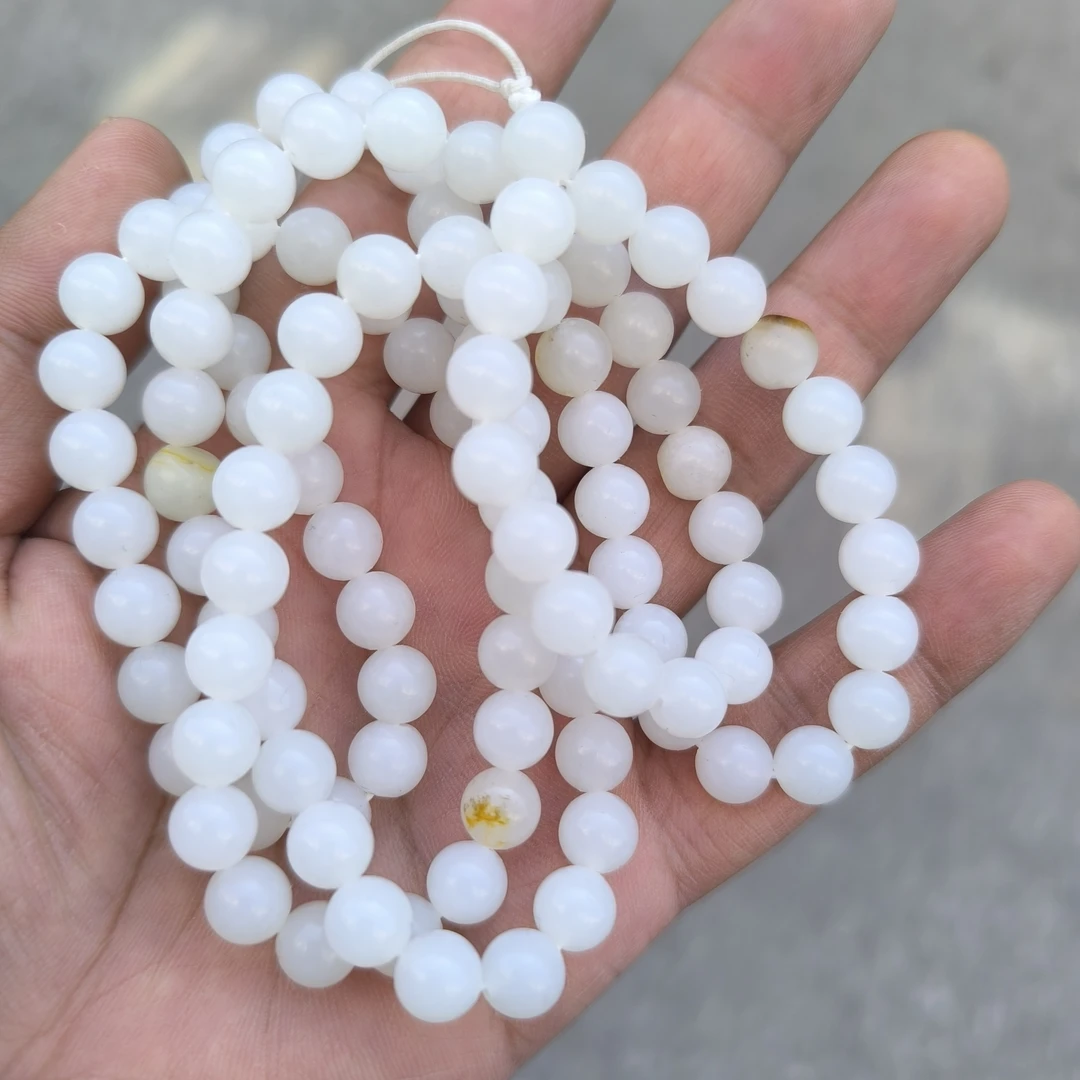 新疆和田玉籽料卡8圆珠108