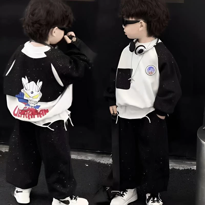 2025年款衣服儿童卫衣套装春秋季新款运动男女儿童秋季套装两件套