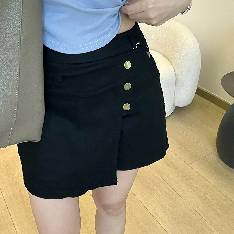 大码胖mm夏季新款时尚百搭不规则裤裙薄款梨型身材宽松显瘦短裤女