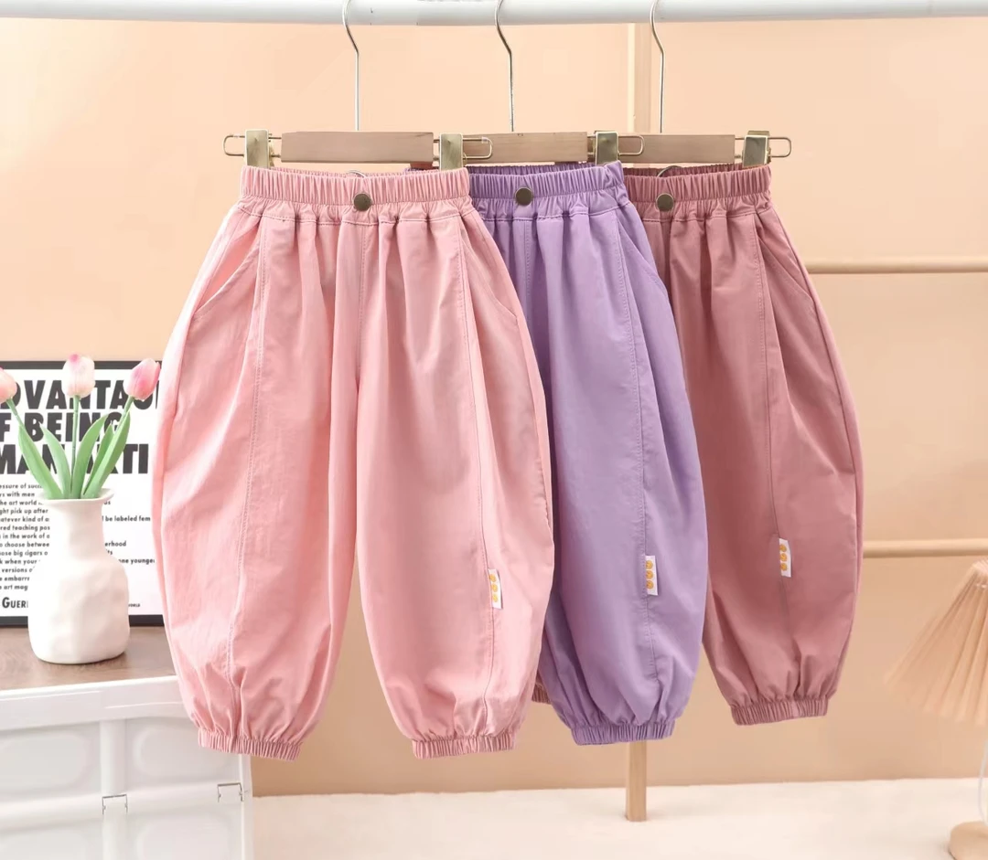 儿童夏季速干裤中小童九分裤舒适宽松冰感裤子防蚊裤灯笼裤微弹