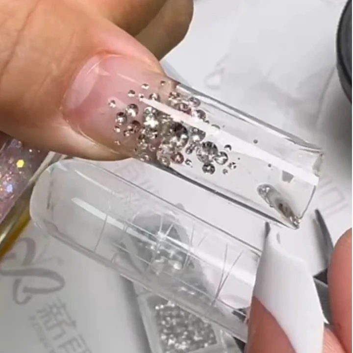 MUSIGNY沐汐霓可脱甲膜内嵌水钻款快速延长美甲套装美甲钻