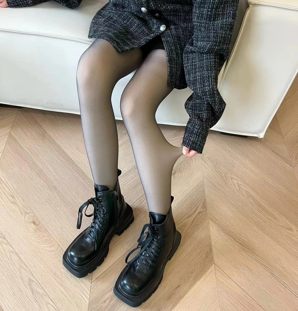 二姐的宝藏新升级双层黑透肤光腿秋冬神器通透均匀自然保暖打底裤