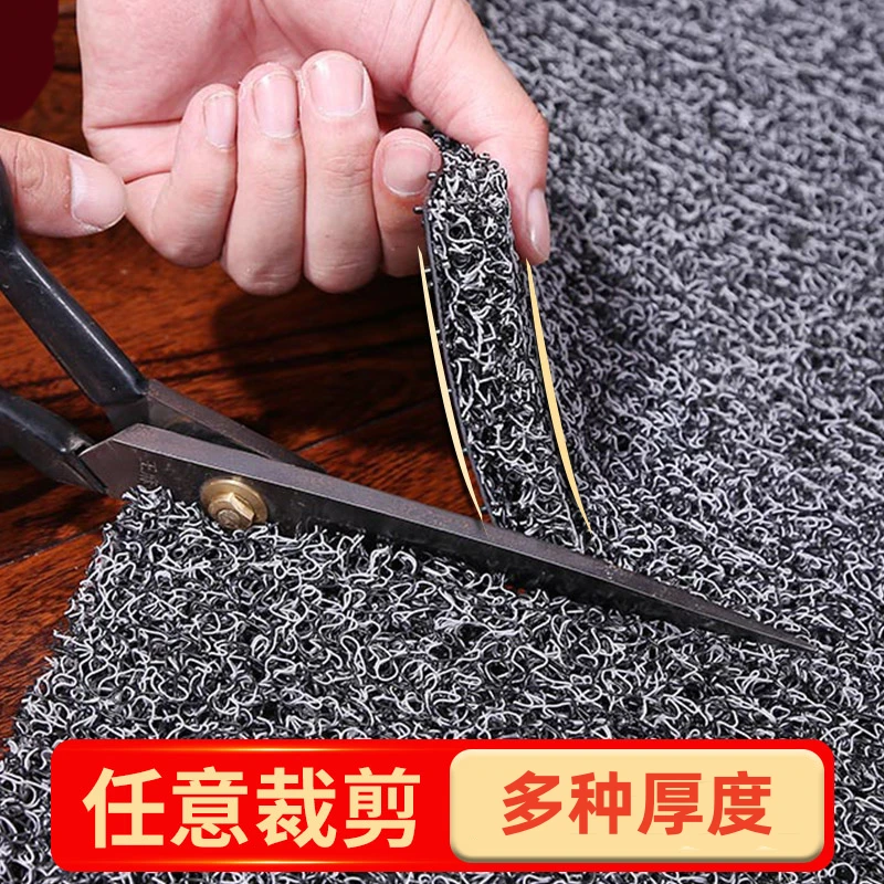 加厚丝圈地垫pvc入户门垫门厅脚垫防滑垫环保可裁剪家用防水定制
