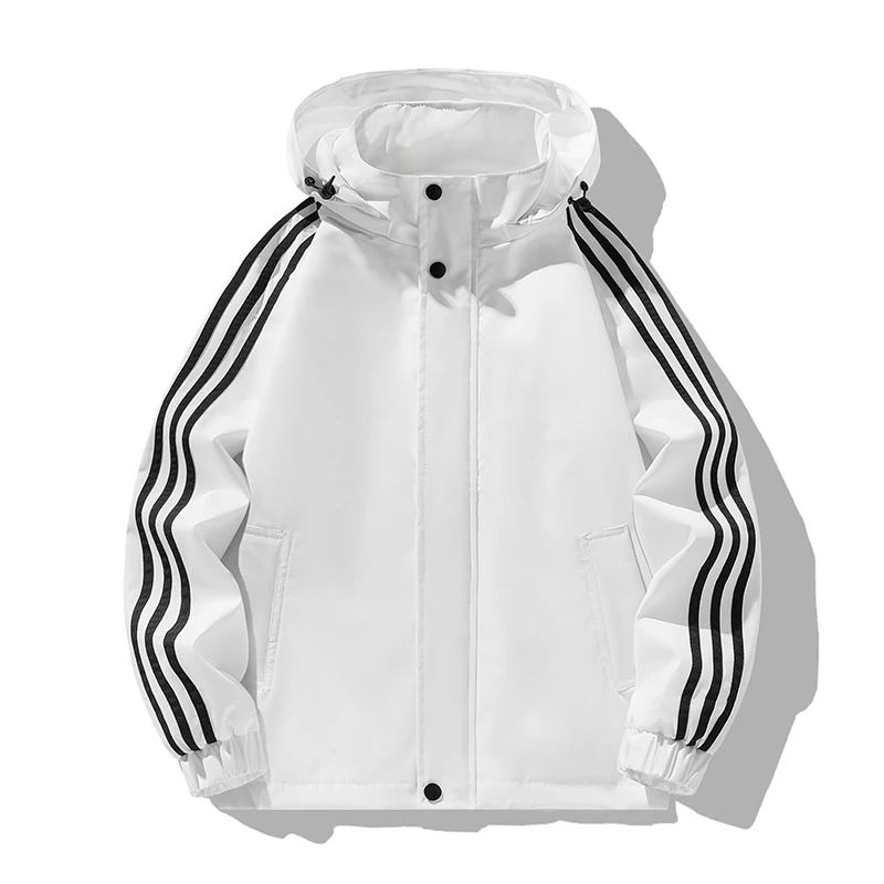 2023潮牌百搭运动户外三防面料男女情侣款休闲连帽夹克外套1256