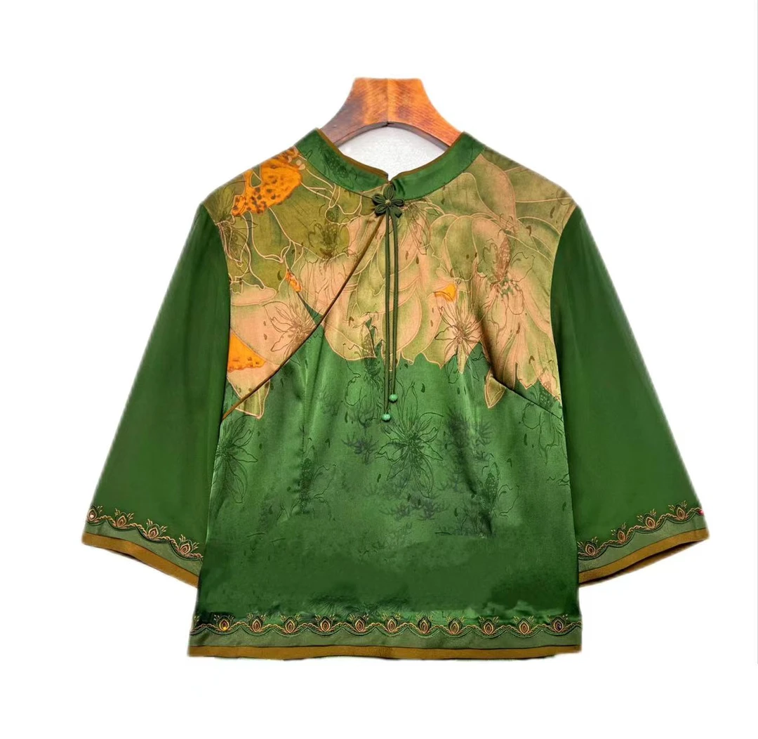 出水芙蓉·亲肤花萝刺绣小衫599