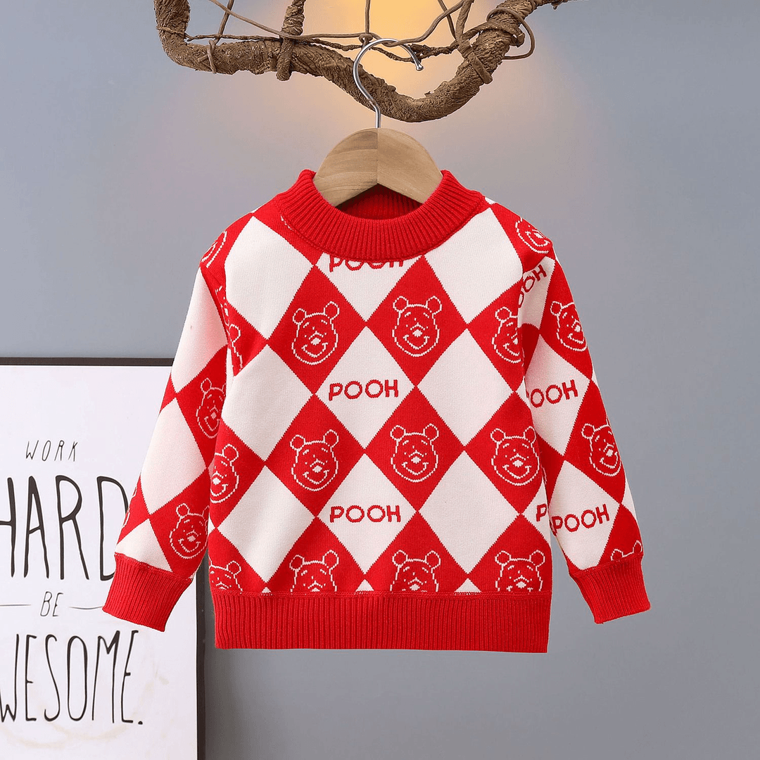 男女童加绒毛衣一体绒2024冬季款针织衫中小童内搭外穿潮宝宝上衣