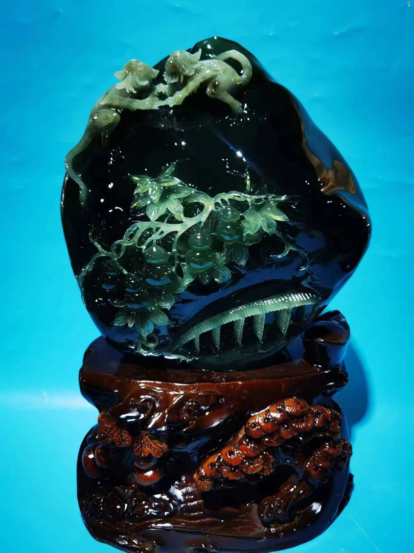 天然岫玉180摆件