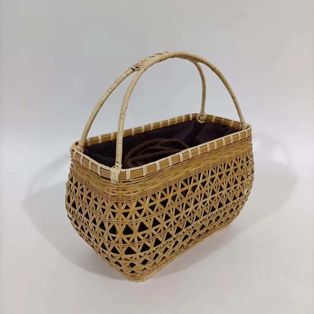 名家收藏茶人包精品手提竹编包时尚女士手工竹包手提升级佰阁