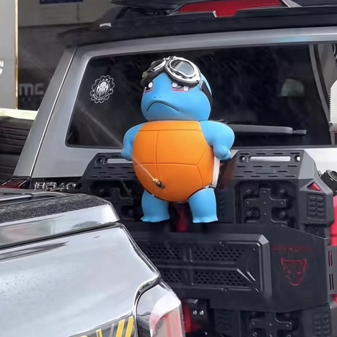 会喷水呲水的杰尼龟车外挂件喷水神奇宝贝大号傲娇杰尼龟精灵车挂