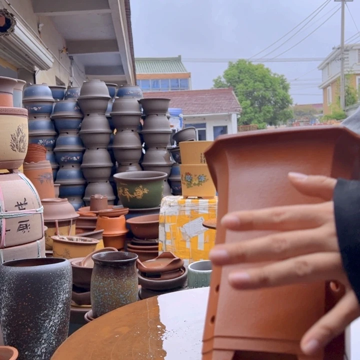 紫砂20CM（含）-50CM（不含）17红色四方