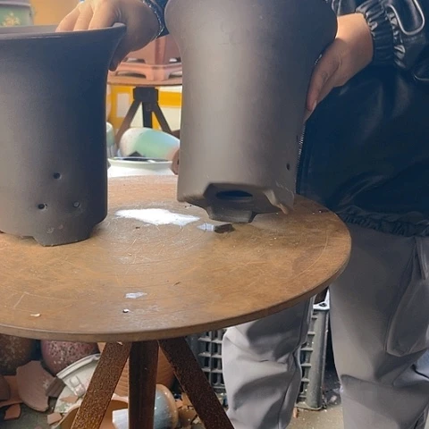 紫砂20CM(含)-50CM(不含)18/18素兰花盆