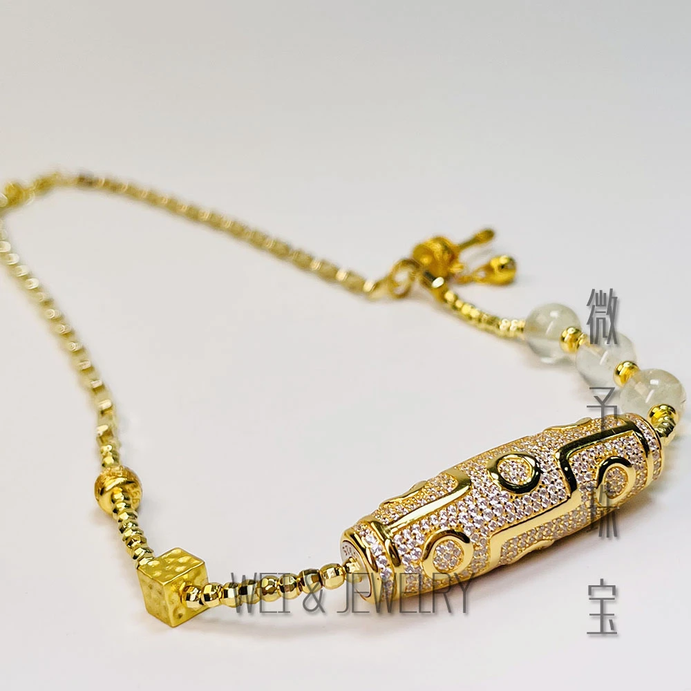 吊坠925银玻璃 【微予能量】精铸九眼桶珠吊坠多样性发其一