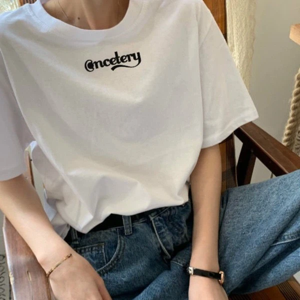 清仓【迪迪短袖】2025短袖百搭宽松圆领韩版T恤