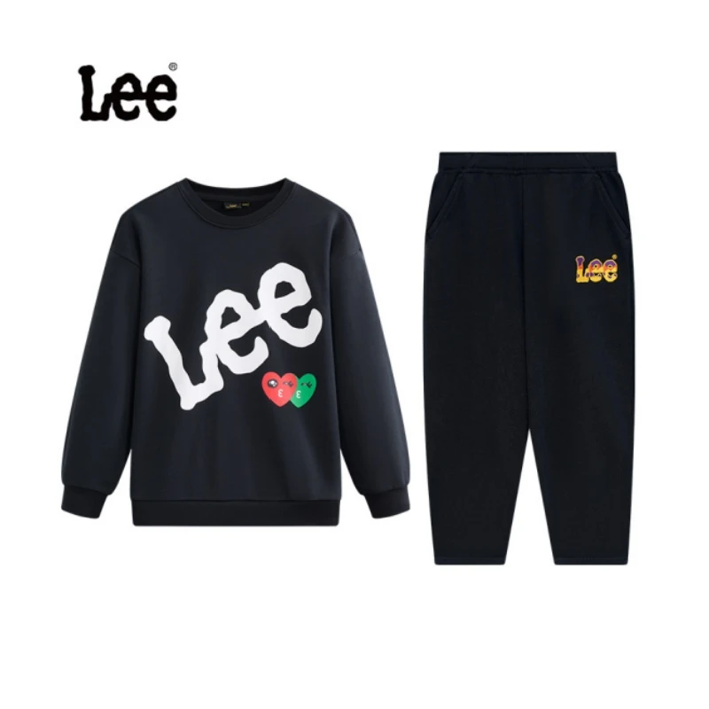Lee儿童秋冬时尚卫衣卫裤套装中大童上衣裤子防蚊休闲卫衣