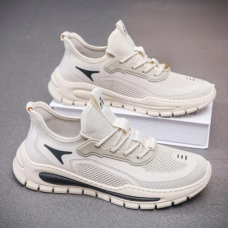 2024新款男鞋飞织运动休闲网鞋男士跑步潮鞋男鞋秋季款爆款软底