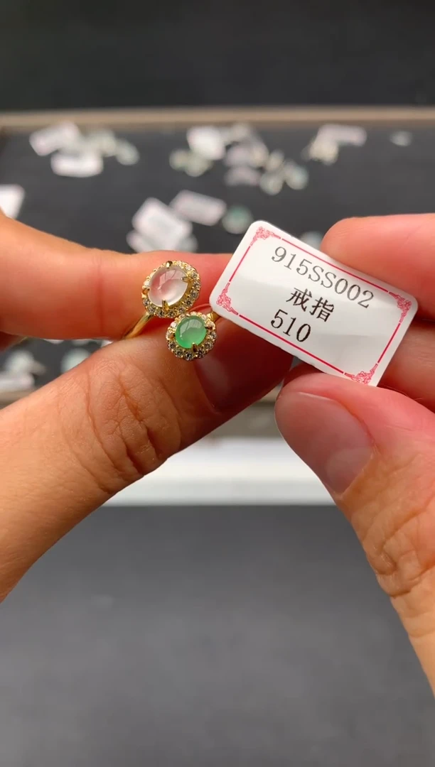 【闪购商品】翡翠戒指银S925镶嵌915SS002