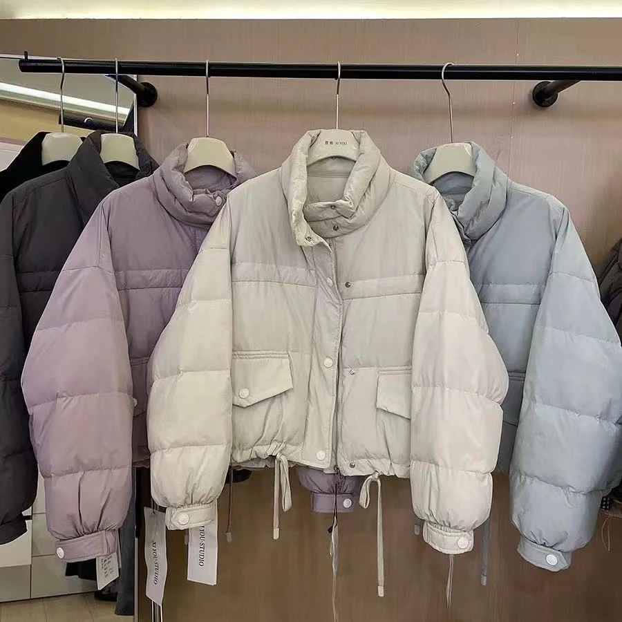 28116韩档口实拍！雨雨立领慵懒外套