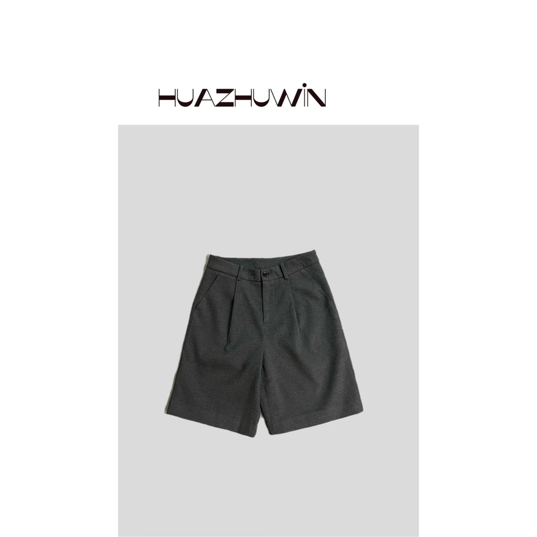 HZ-欧货百搭气质毛呢西装短裤
