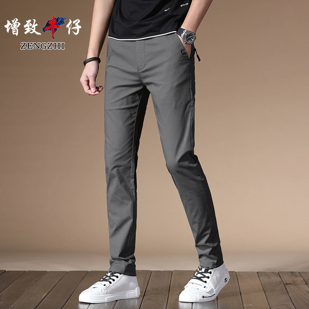 ZENGZHI/增致牛仔【液氨生态棉】夏季薄款时尚直筒男士休闲裤Z1056