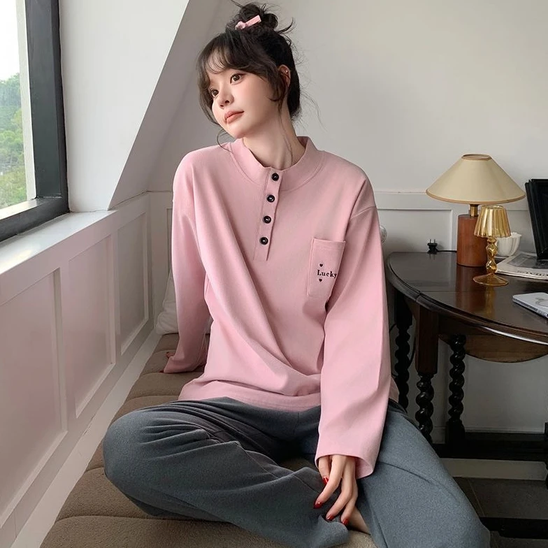 8727/8728/8729德绒秋冬款套头长袖长裤家居服套装NLZM