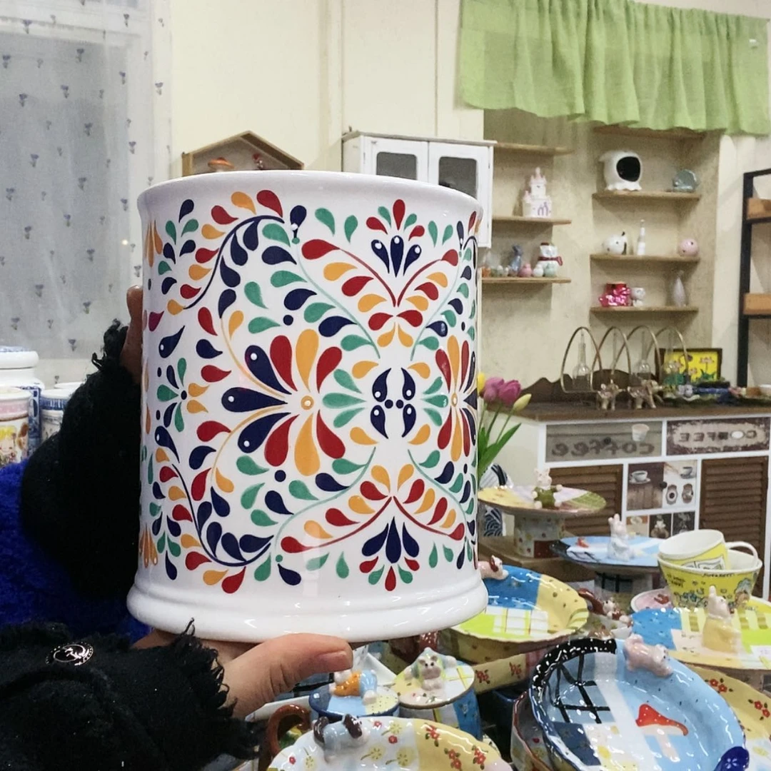 【闪购商品】瓷盘❤**梅工具桶