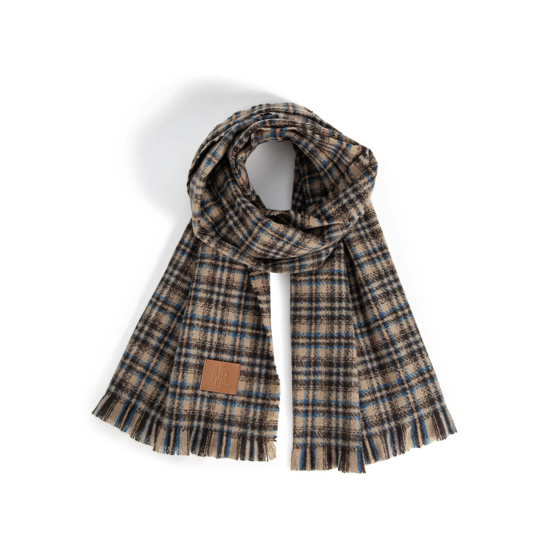 现货-NUER-撞色小格纹围巾 NU407M305