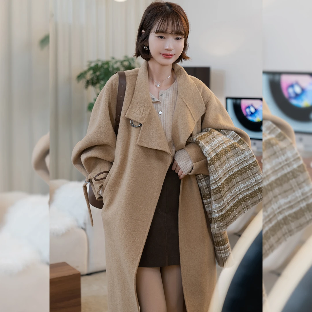 【歌剧院大衣】立领双面呢大衣FS309W047