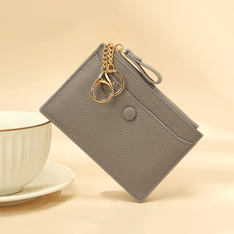 真皮零钱包女小迷你牛皮拉链钥匙小钱包硬币小巧零钱袋多功能卡包