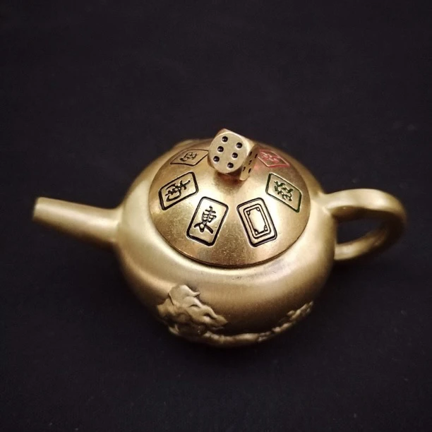 铜合金婚庆饰品 把把壶摆件