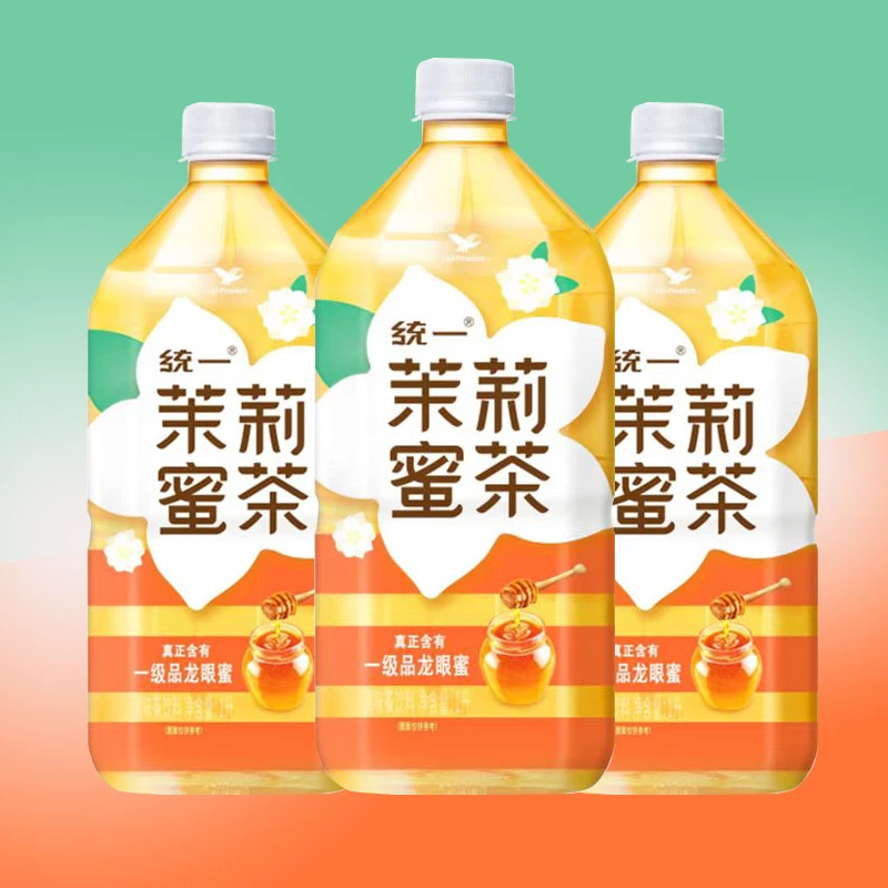 统l一茉莉蜜茶1L牛饮大瓶装网红果味茶饮料网红水饮品一整箱团购