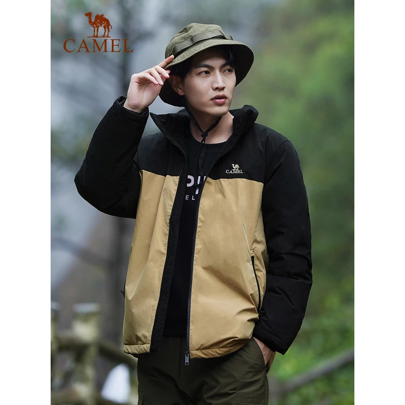 【骆驼官方】户外保暖羽绒服男士加绒加厚休闲登山服U1W2LT331