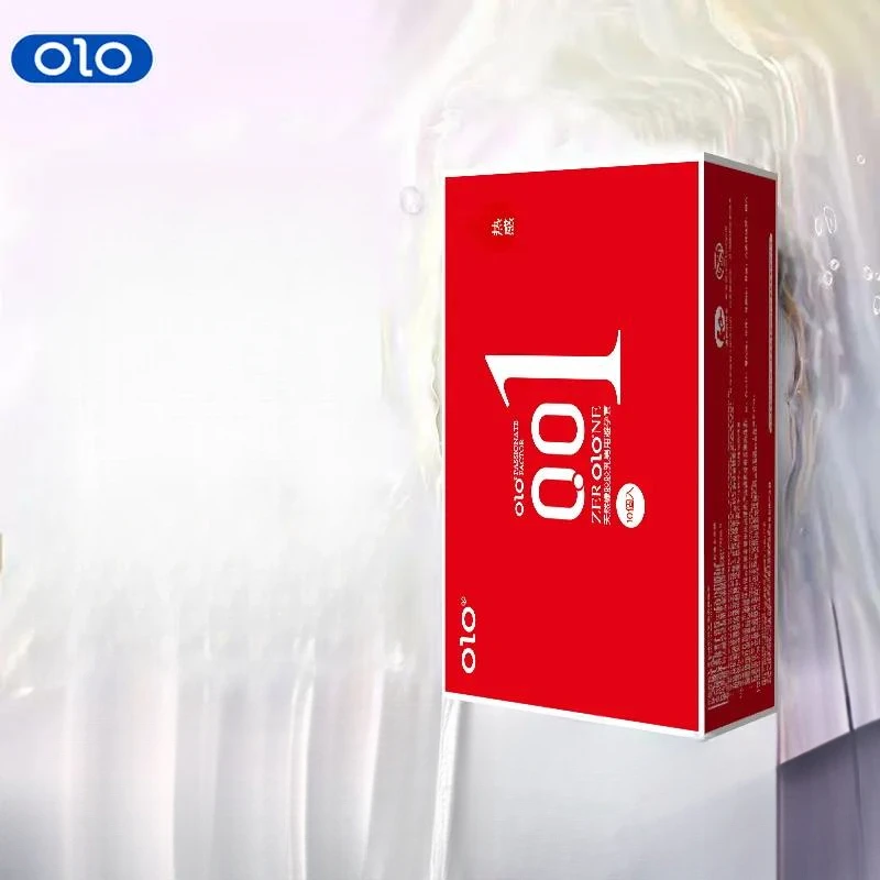 OLO热感水润001玻尿酸超薄0.01润滑安全套天然橡胶胶乳男用避孕套