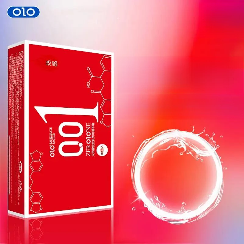 OLO热感玻尿酸超薄001润滑计生倍润安全天然橡胶胶乳男用避孕套