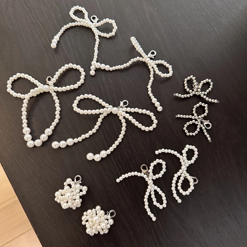 jioli/椒莉网红百搭白色蝴蝶结鞋子挂件休闲鞋运动鞋小白鞋配件