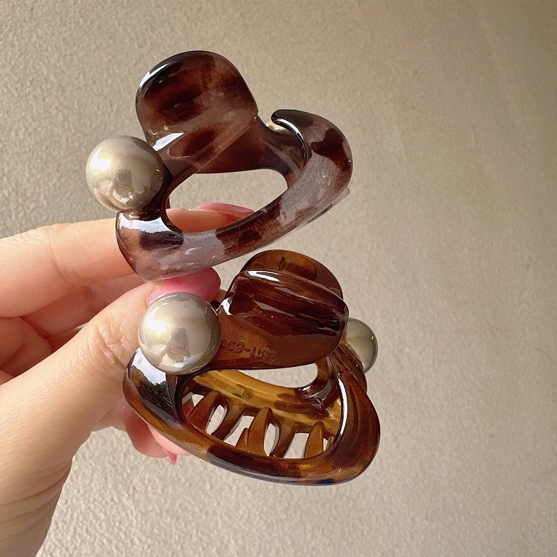 jioli/椒莉韩版个性简约百搭复古几何小抓夹公主头抓夹半扎夹子