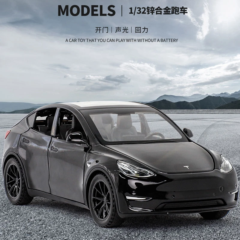 特斯啦modelY合金车模型仿真汽车模型玩具车1:32精致收藏摆件礼品