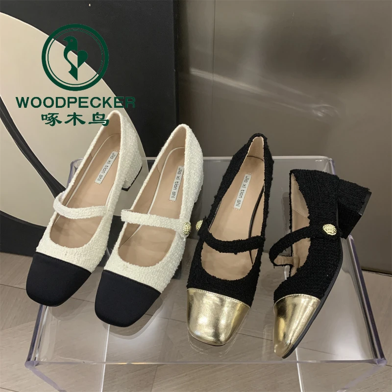 啄木鸟法式小香玛丽珍鞋女鞋子2022年秋季新款配裙子气质单鞋中