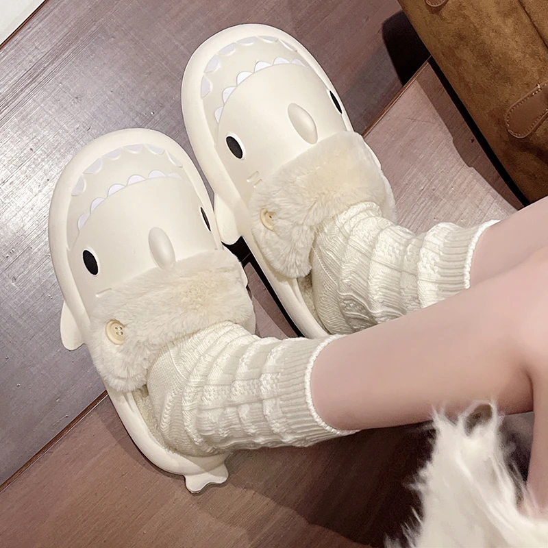可爱棉拖鞋女冬季外穿网红室内家居厚底防水加绒易清洗男士棉拖鞋