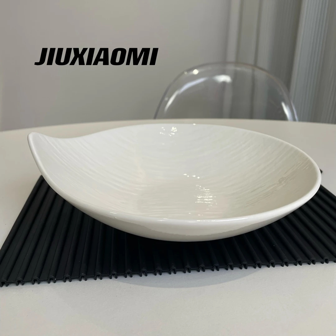 陶瓷碗浅碗大碗家用拉面碗水果沙拉碗小吃碟子盘子配菜盘创意酒店