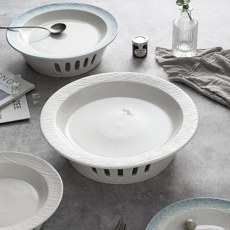 【九小米专属】干锅蜡烛酒精保温加热盘陶瓷热菜盘家用明炉鱼盘饭店