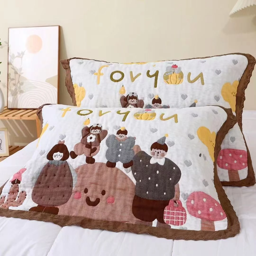 2号泡芙枕巾52*78纯棉柔软舒适防头油枕巾