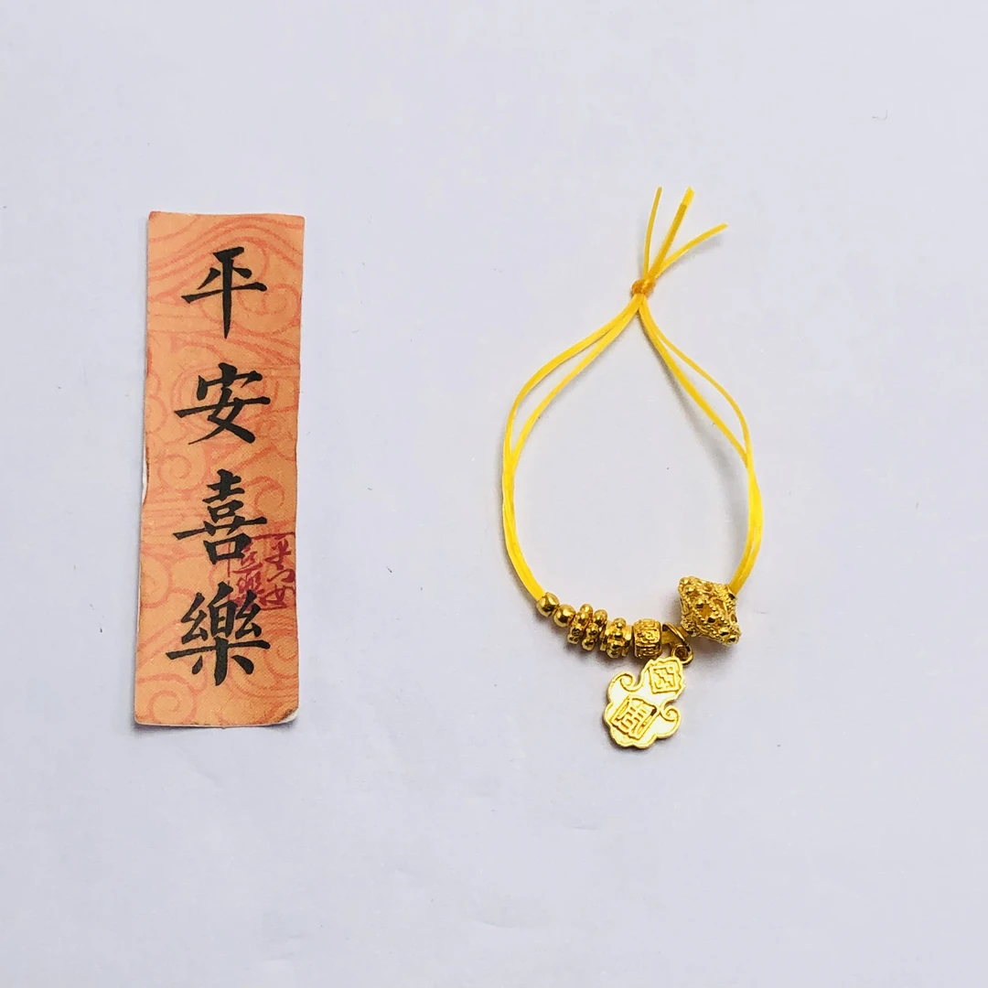 何方珠宝足金999古法素金花丝中穿车轮隔珠t