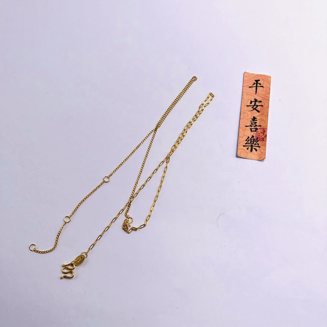 何方珠宝足金999古法素金项链q