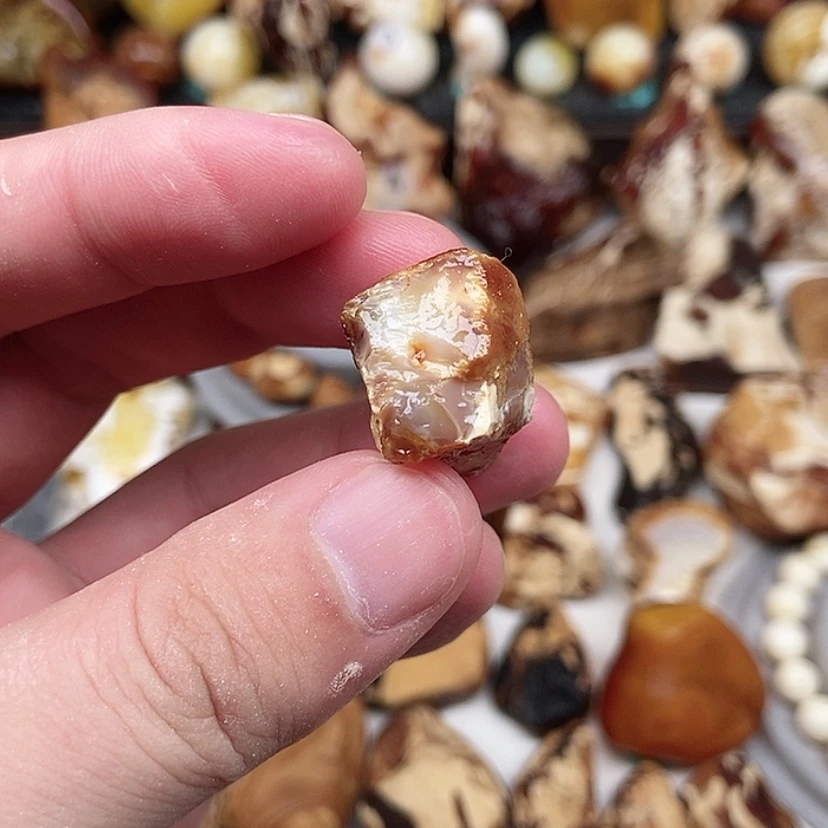 【闪购商品】定制琥珀未镶嵌爷***閄