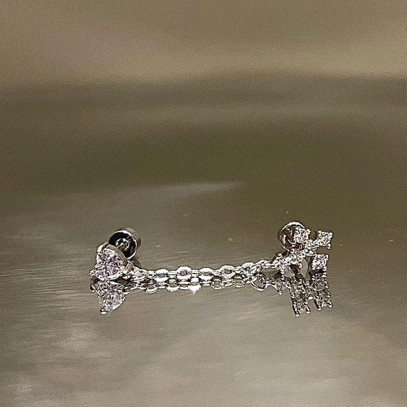 钛钢耳饰 爱意沉沦|RINGRING商店耳骨钉钛钢双耳洞设计感耳蜗钉