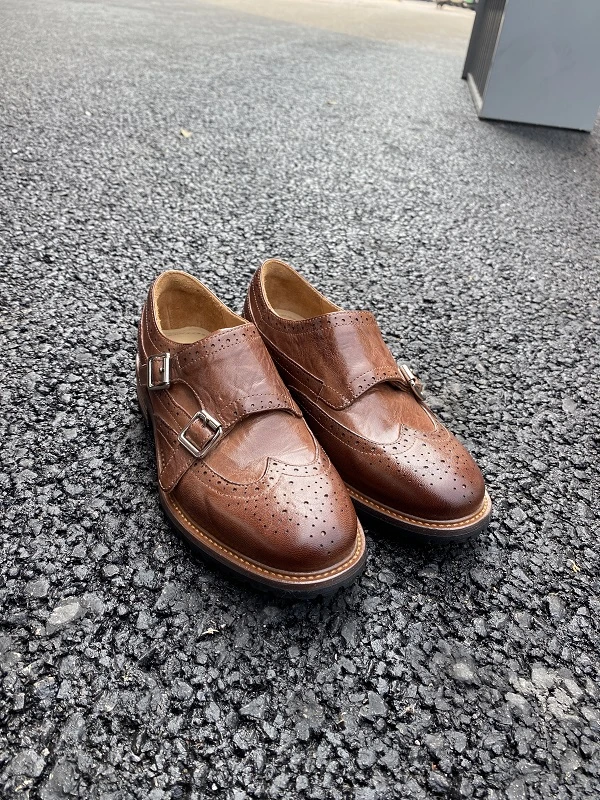 CHEN C手工女鞋（34-40码)美式复古手工意大利德必厚底小单鞋A28