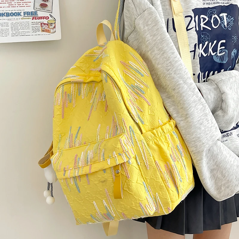 高颜值ins软妹少女百搭双肩包女可爱小书包女大学生春游研学背包