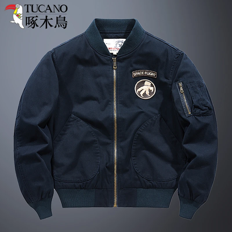 TUCANO/啄木鳥春秋季宽松大码男士夹克外套户外休闲中老年百搭款